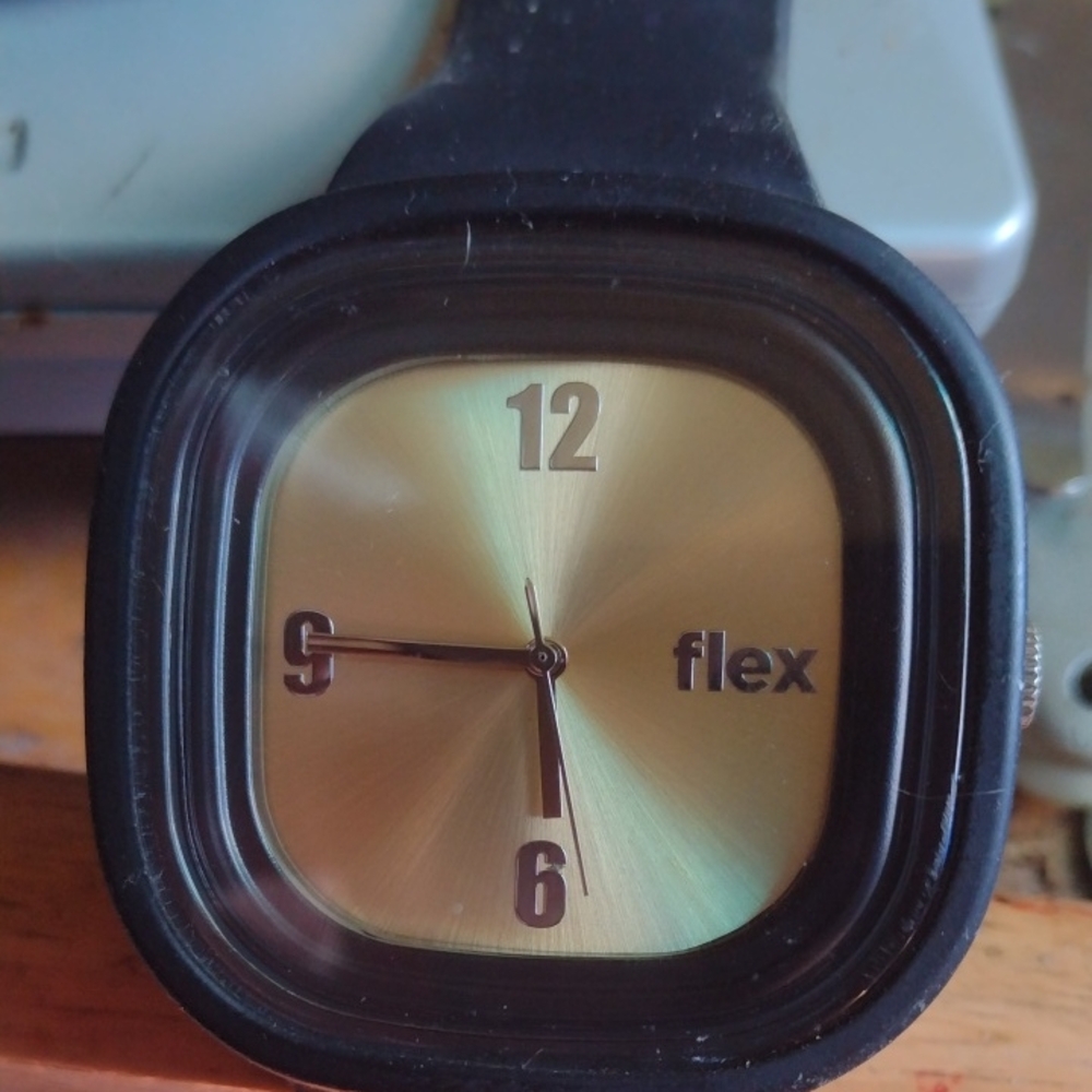 Flex Black and Gold Watch